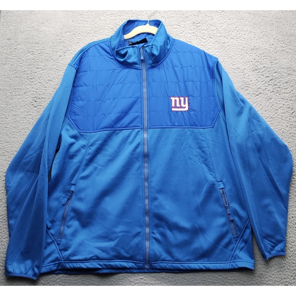 NFL New York Giants Dunbrooke Football Jacket Mens 2XL Blue Long Sleeve Full Zip